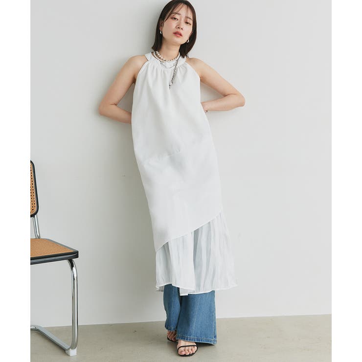 ホルターネックギャザーワンピース | ad thie | 詳細画像6 