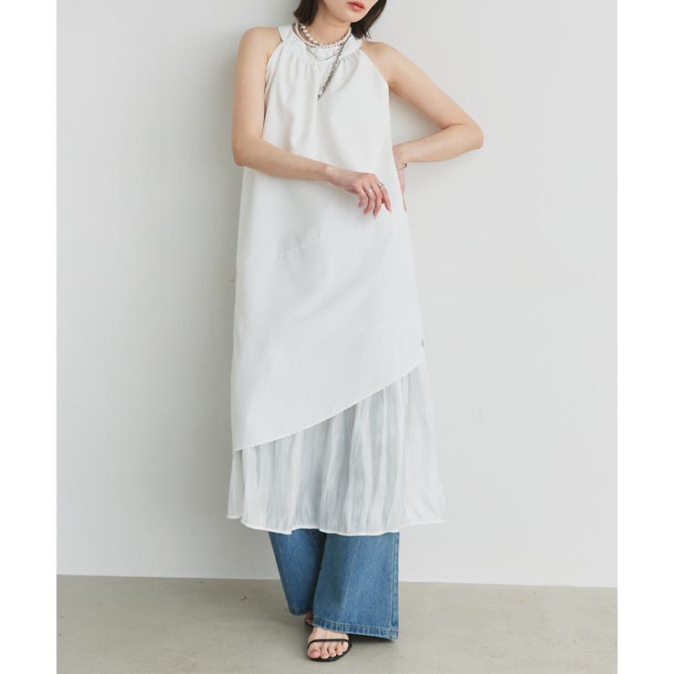 ホルターネックギャザーワンピース | ad thie | 詳細画像7 