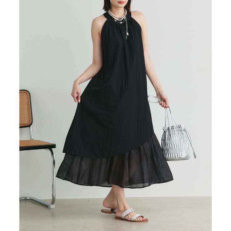 ホルターネックギャザーワンピース | ad thie | 詳細画像9 