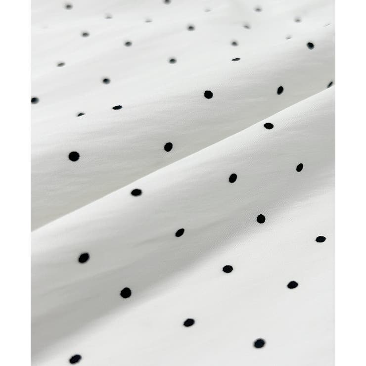 リボン付き レイヤードデザインドットワンピース | ad thie | 詳細画像24 