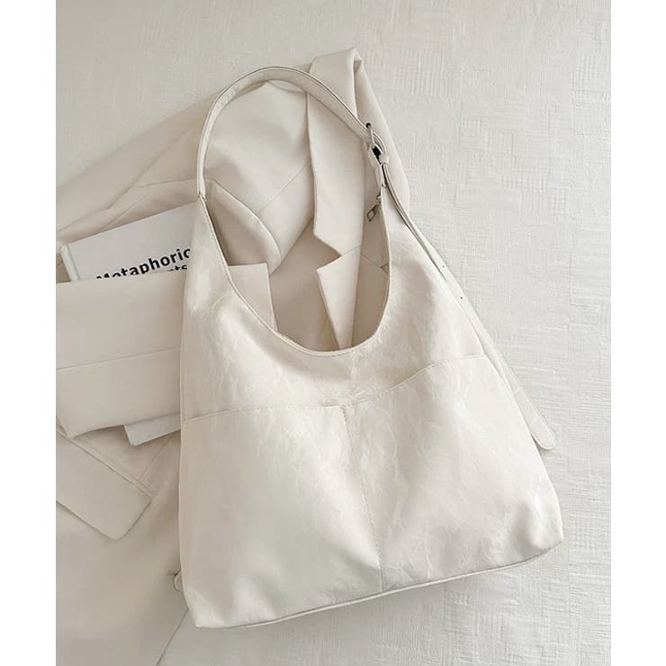 オフホワイト | ニュアンス柄ワンショルダートートバッグ | ad thie