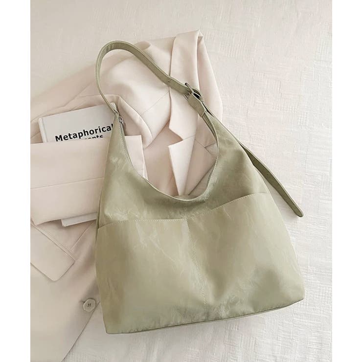 ライトグリーン | ニュアンス柄ワンショルダートートバッグ | ad thie