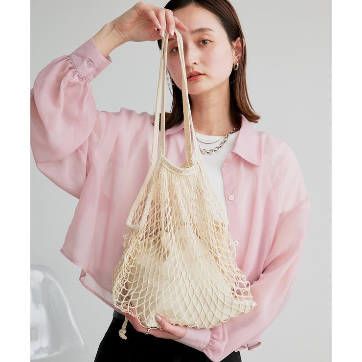 アイボリー | メッシュネットトートバッグ | ad thie