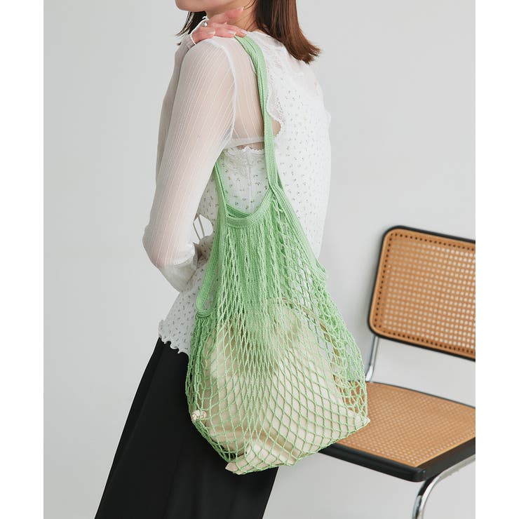 ライトグリーン | メッシュネットトートバッグ | ad thie