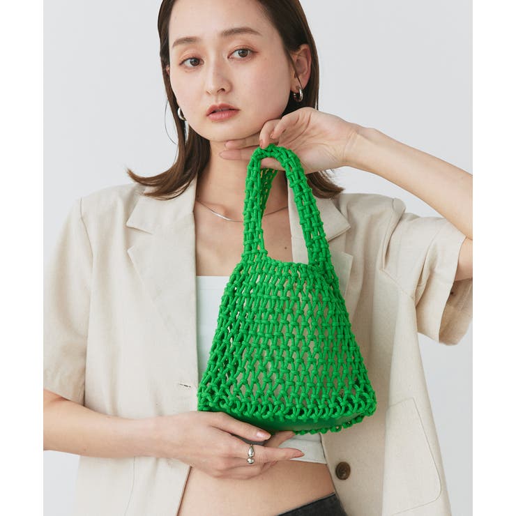 ロープ編みワンハンドルミニバッグ | ad thie | 詳細画像15 