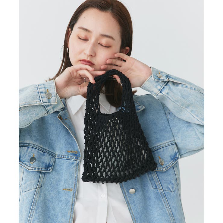 ロープ編みワンハンドルミニバッグ | ad thie | 詳細画像22 