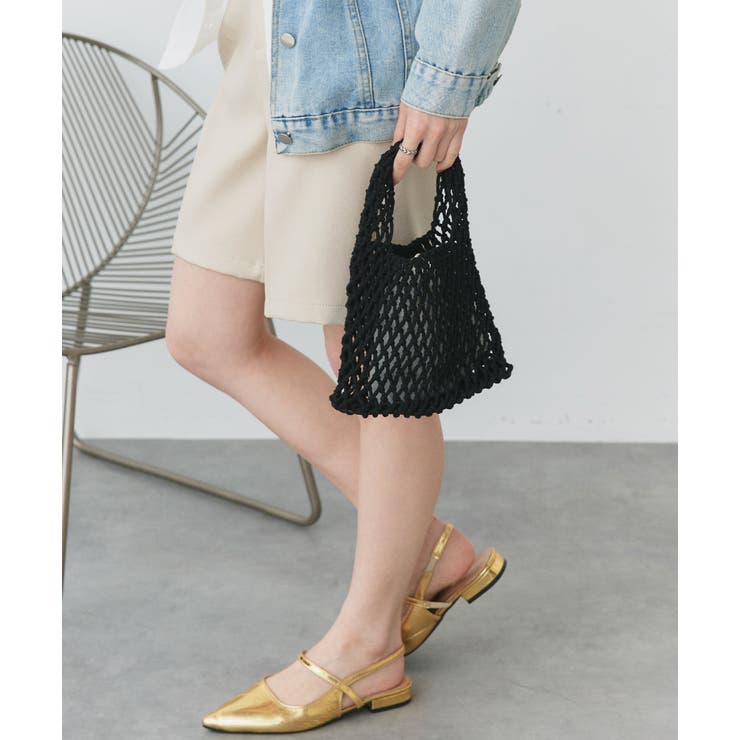 ロープ編みワンハンドルミニバッグ | ad thie | 詳細画像24 