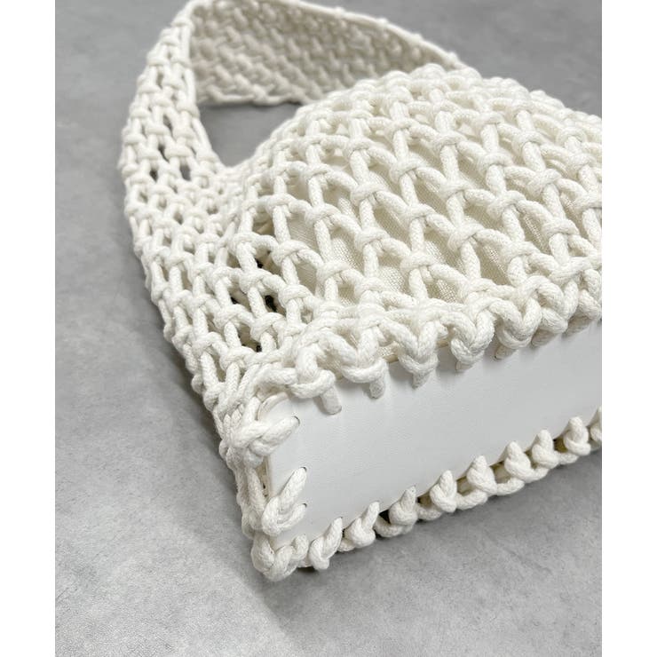 ロープ編みワンハンドルミニバッグ | ad thie | 詳細画像28 