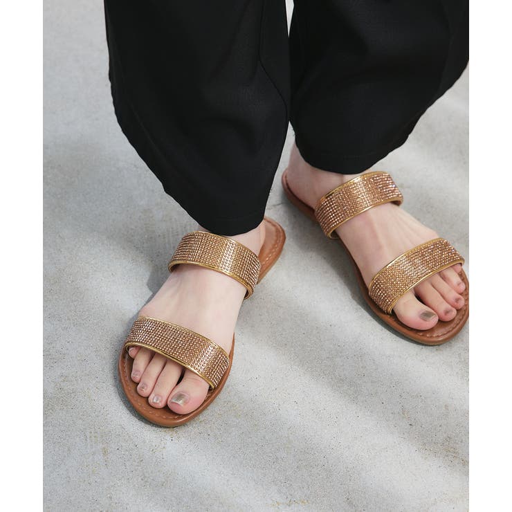 ラインストーンフラットサンダル | ad thie | 詳細画像15 