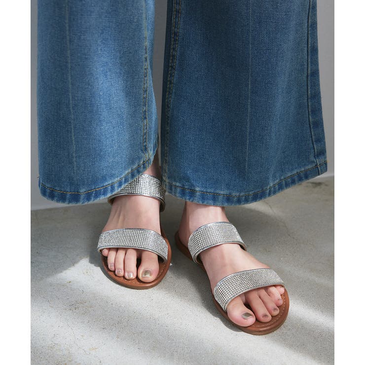 ラインストーンフラットサンダル | ad thie | 詳細画像3 