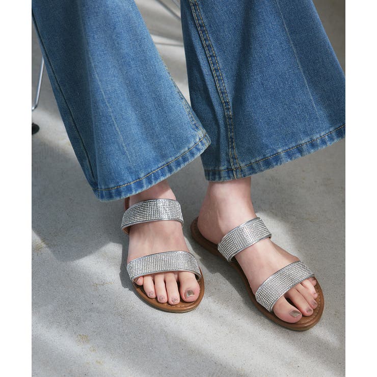 ラインストーンフラットサンダル | ad thie | 詳細画像5 