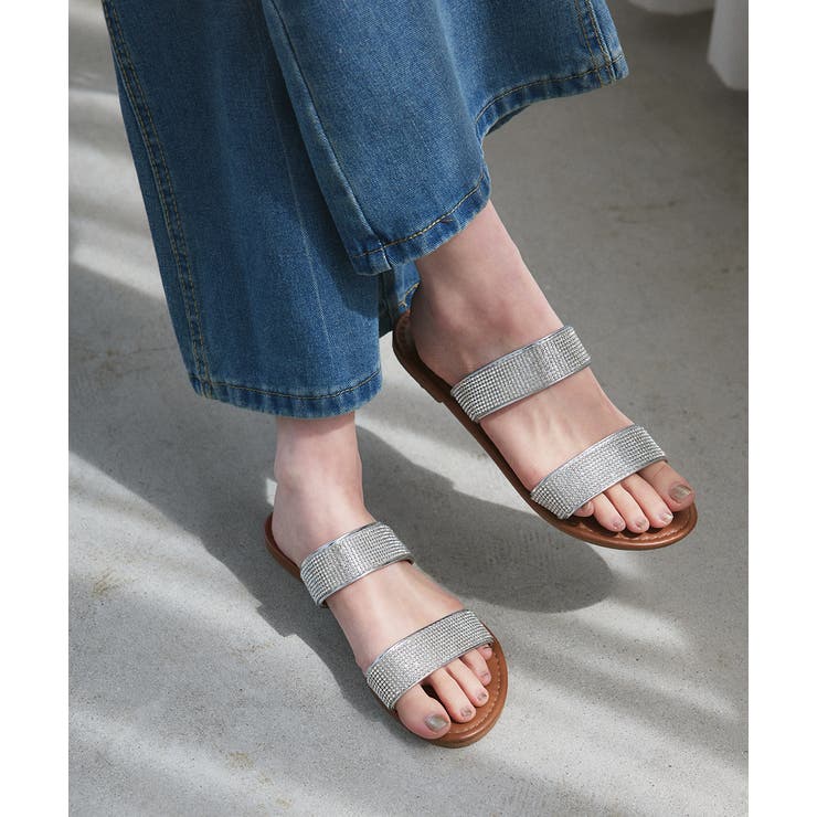 ラインストーンフラットサンダル | ad thie | 詳細画像6 