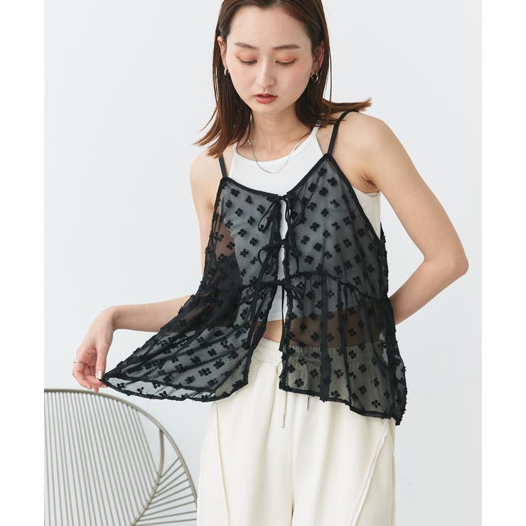 フロントリボンシアーキャミソールビスチェ | ad thie | 詳細画像18 