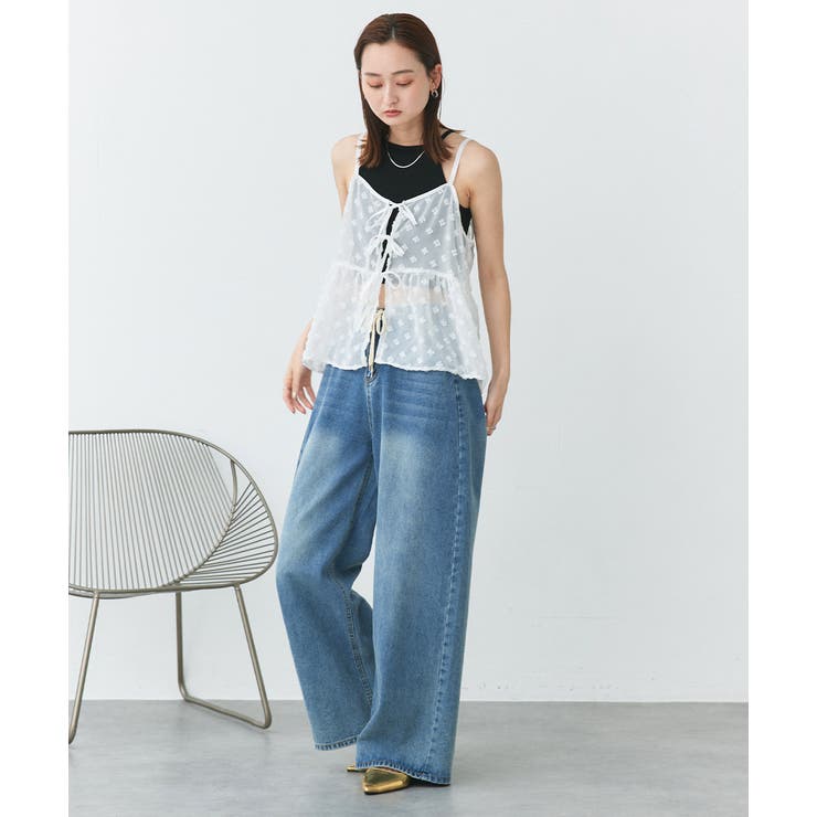 フロントリボンシアーキャミソールビスチェ | ad thie | 詳細画像2 