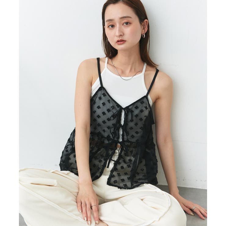 フロントリボンシアーキャミソールビスチェ | ad thie | 詳細画像22 