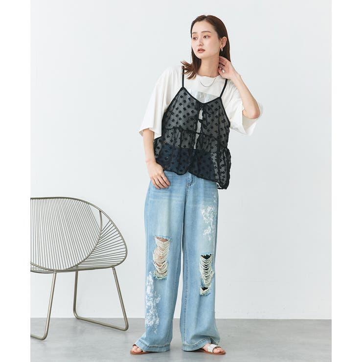 フロントリボンシアーキャミソールビスチェ | ad thie | 詳細画像24 