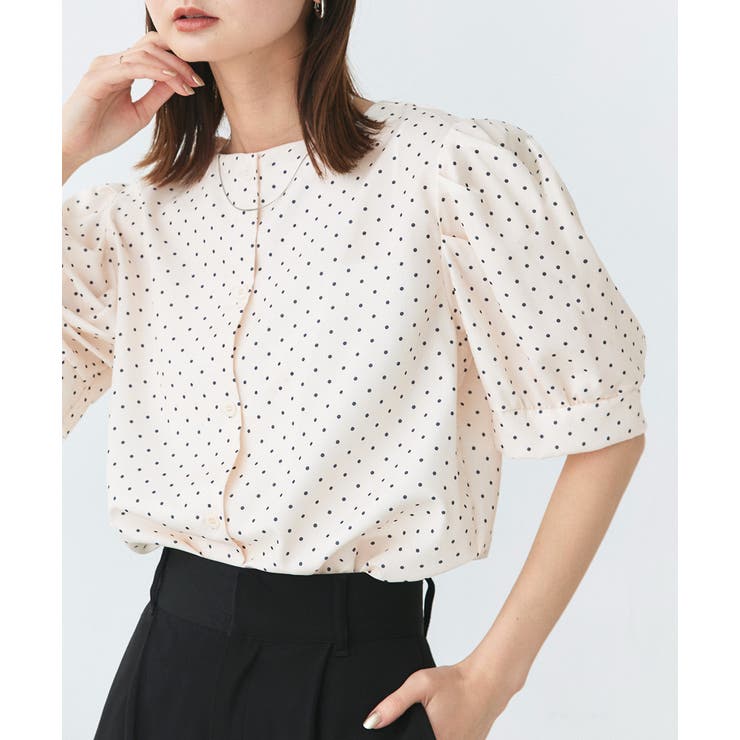 2wayパフスリーブドットブラウス | ad thie | 詳細画像12 