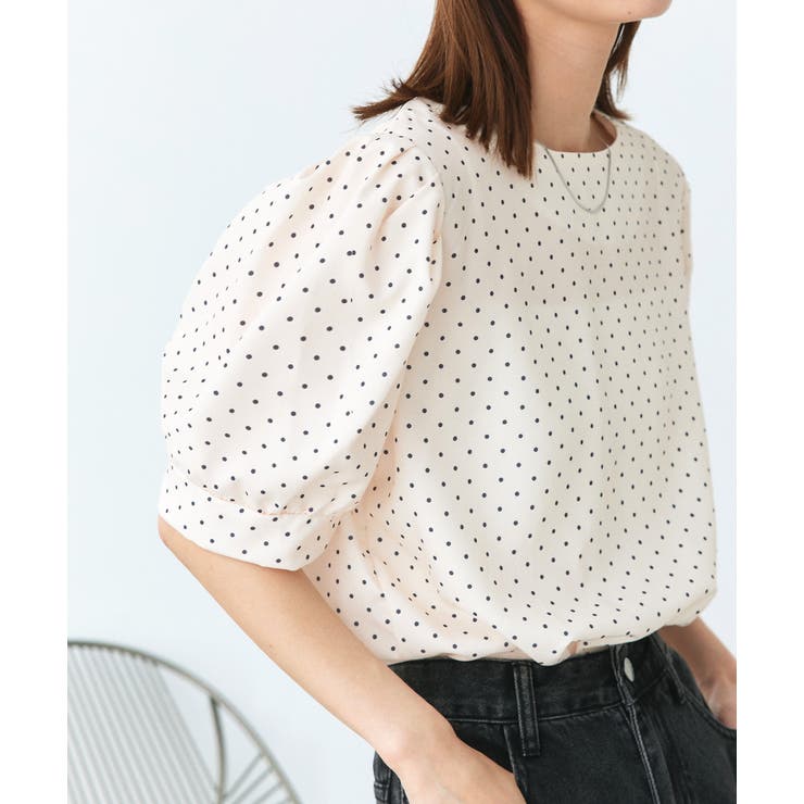 2wayパフスリーブドットブラウス | ad thie | 詳細画像6 