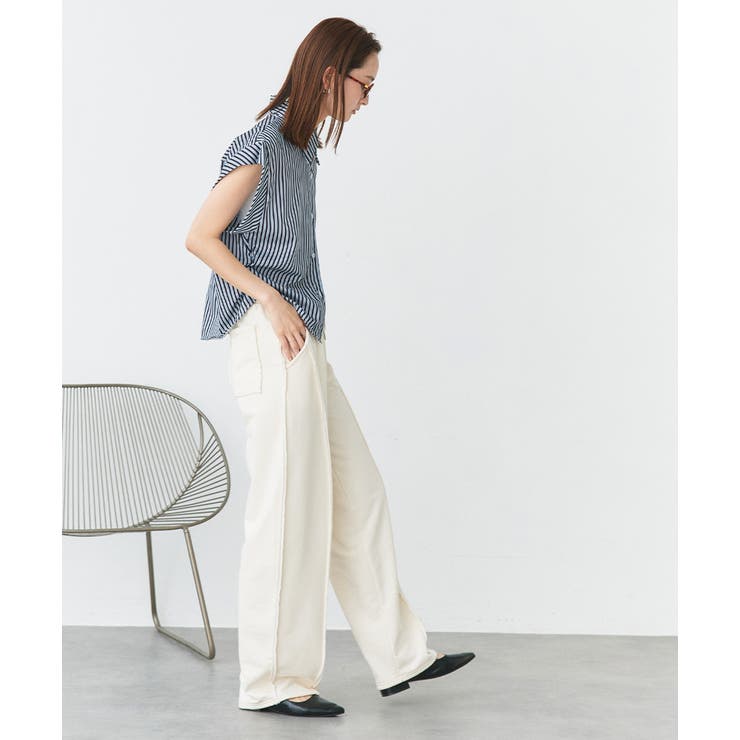 サイドギャザーストライプシャツ | ad thie | 詳細画像16 