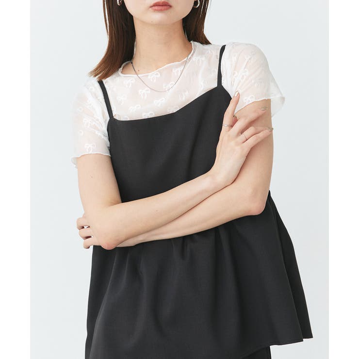 ハーフスリーブリボンシアートップス | ad thie | 詳細画像24 