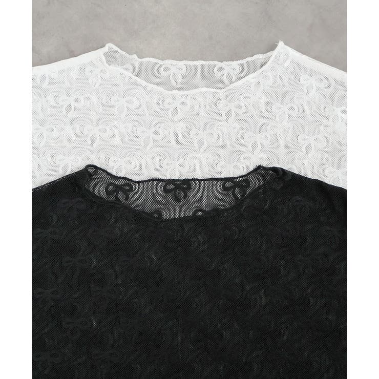 ハーフスリーブリボンシアートップス | ad thie | 詳細画像25 