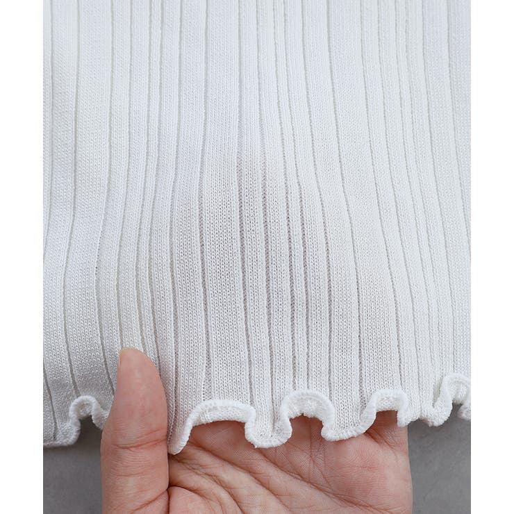 ネックリボンリブニットトップス | ad thie | 詳細画像23 