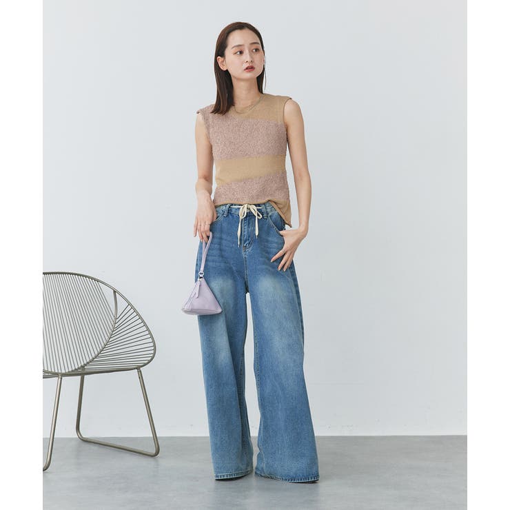 ノースリーブシアーニットプルオーバー | ad thie | 詳細画像11 