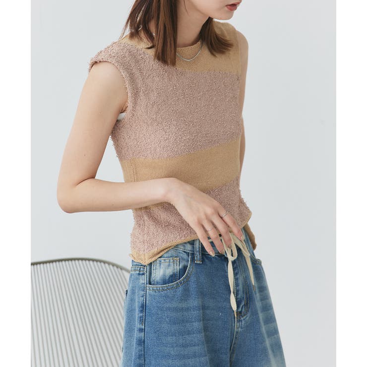 ノースリーブシアーニットプルオーバー | ad thie | 詳細画像16 