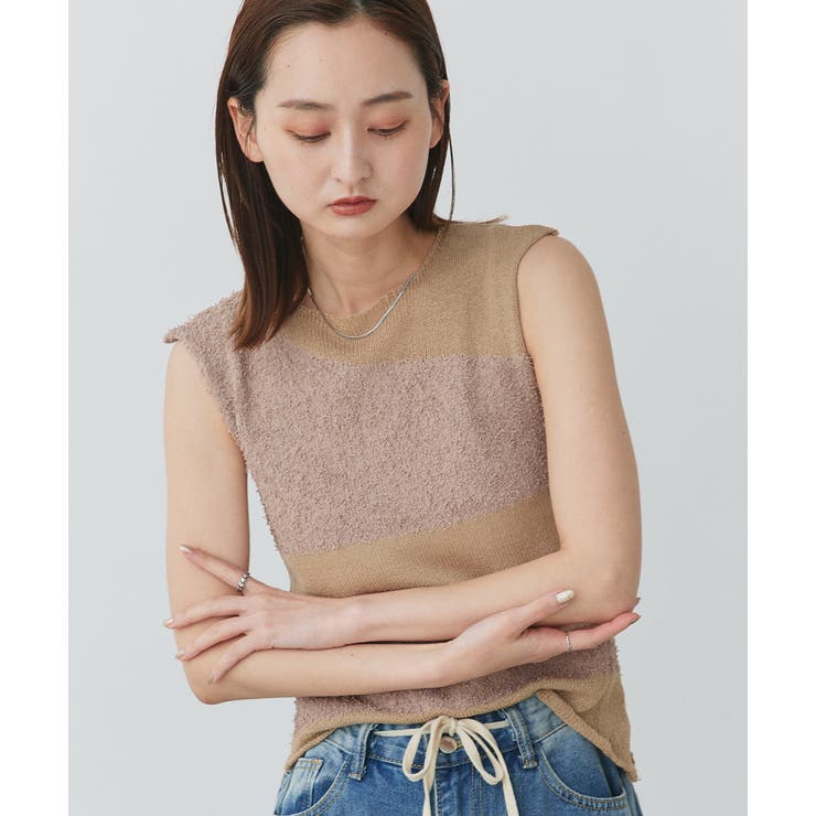 ノースリーブシアーニットプルオーバー | ad thie | 詳細画像17 