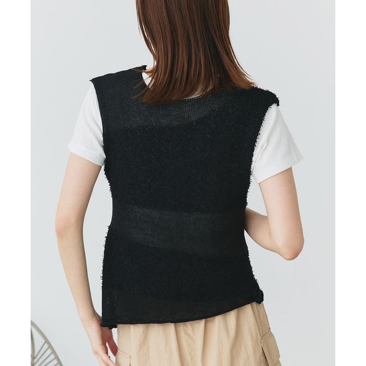 ノースリーブシアーニットプルオーバー | ad thie | 詳細画像23 