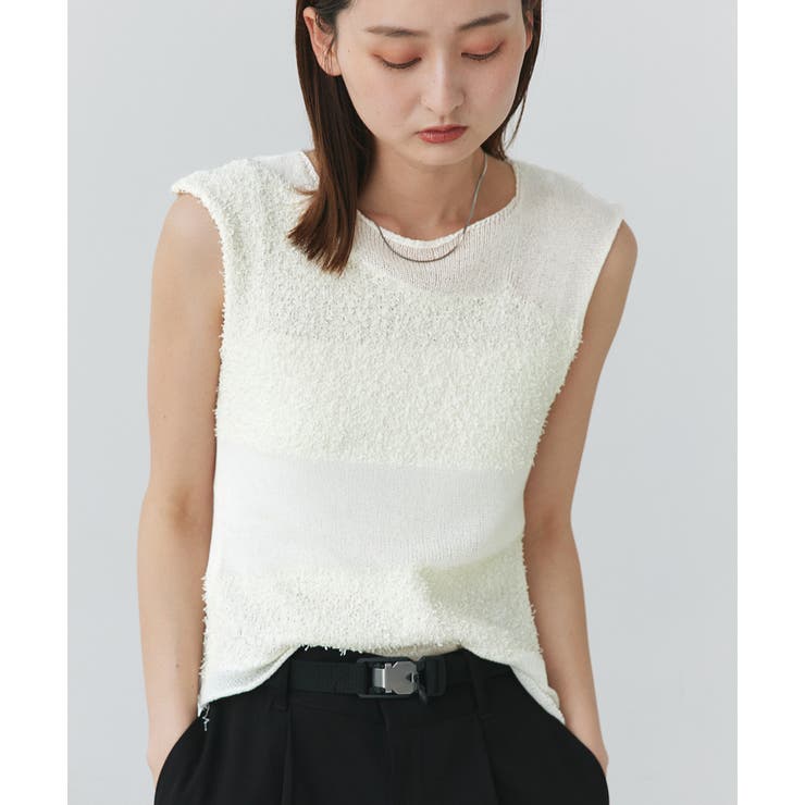 ノースリーブシアーニットプルオーバー | ad thie | 詳細画像31 