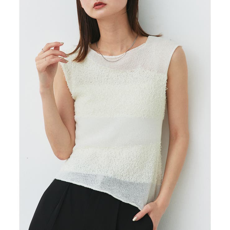 ノースリーブシアーニットプルオーバー | ad thie | 詳細画像34 