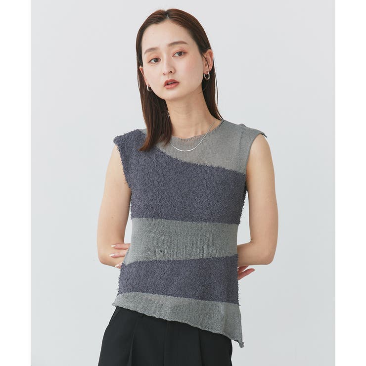 ノースリーブシアーニットプルオーバー | ad thie | 詳細画像4 