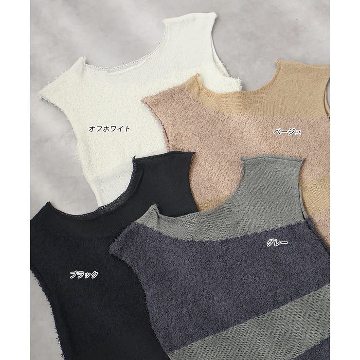 ノースリーブシアーニットプルオーバー | ad thie | 詳細画像43 