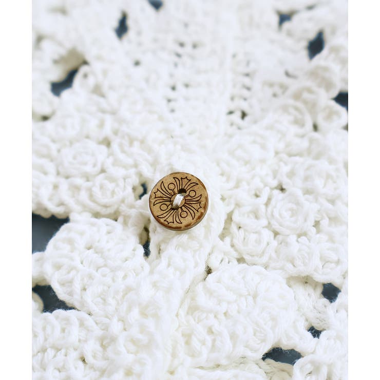 クロシェ編みVネックベスト | ad thie | 詳細画像24 