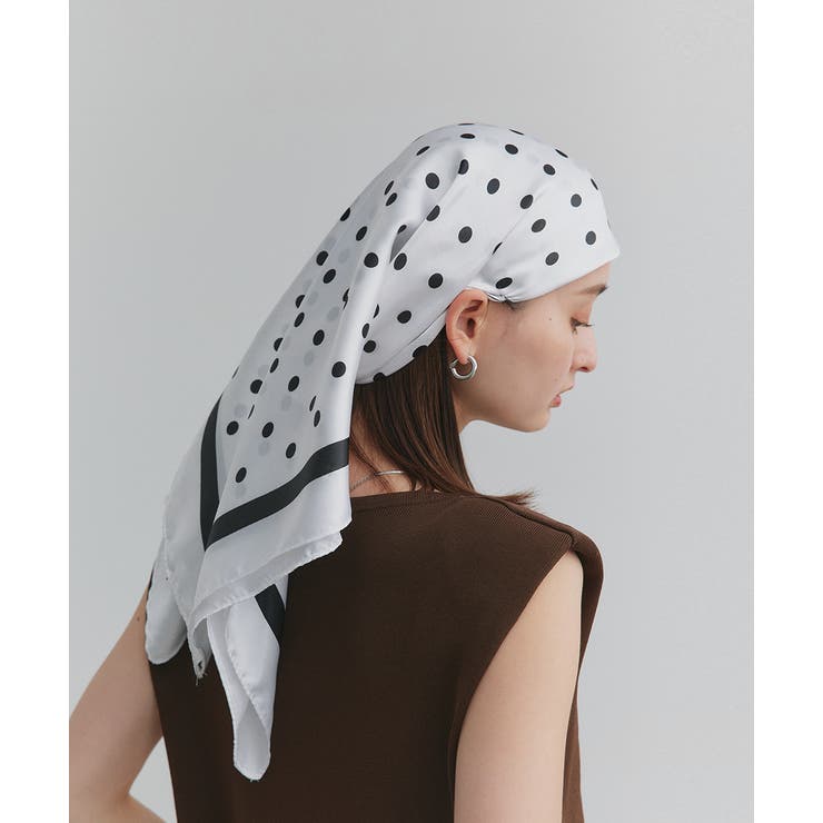 正規品 LOEWE ロゴ入り ドット柄 スカーフ 2025SS新作】大判ドットスカーフ[品番：ADEW0004952]｜ad thie
