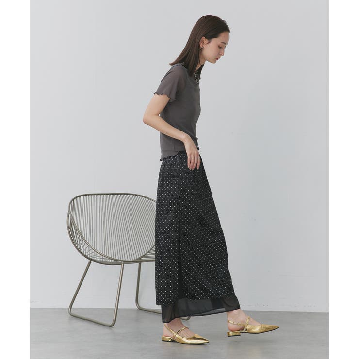 ポルカドットレイヤードナロースカート | ad thie | 詳細画像19 