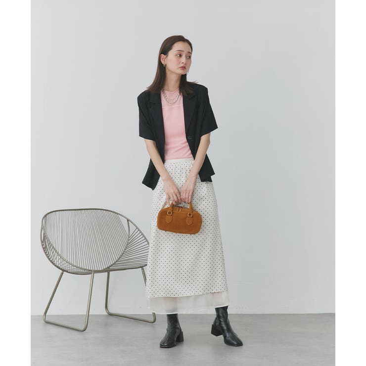 ポルカドットレイヤードナロースカート | ad thie | 詳細画像22 