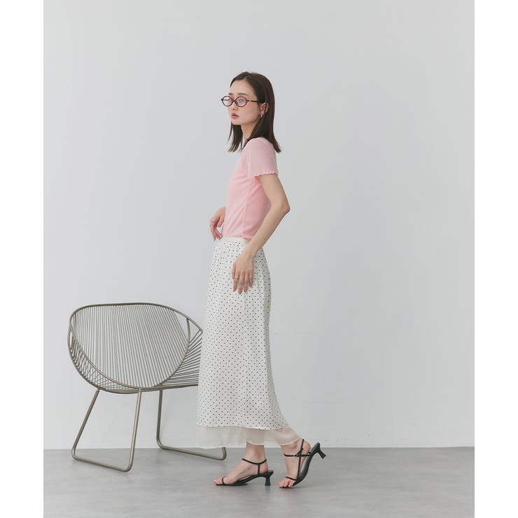 ポルカドットレイヤードナロースカート | ad thie | 詳細画像29 