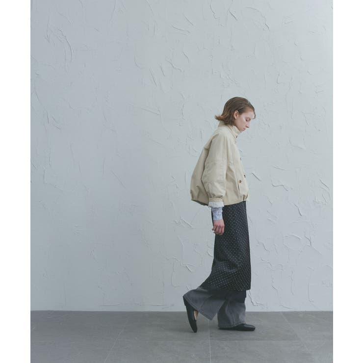 ポルカドットレイヤードナロースカート | ad thie | 詳細画像3 