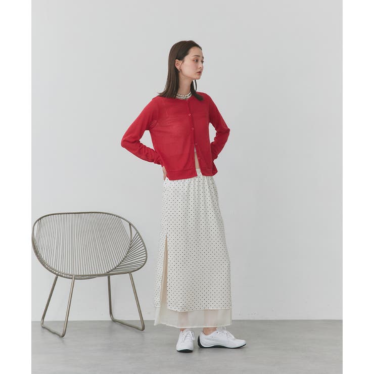 ポルカドットレイヤードナロースカート | ad thie | 詳細画像35 
