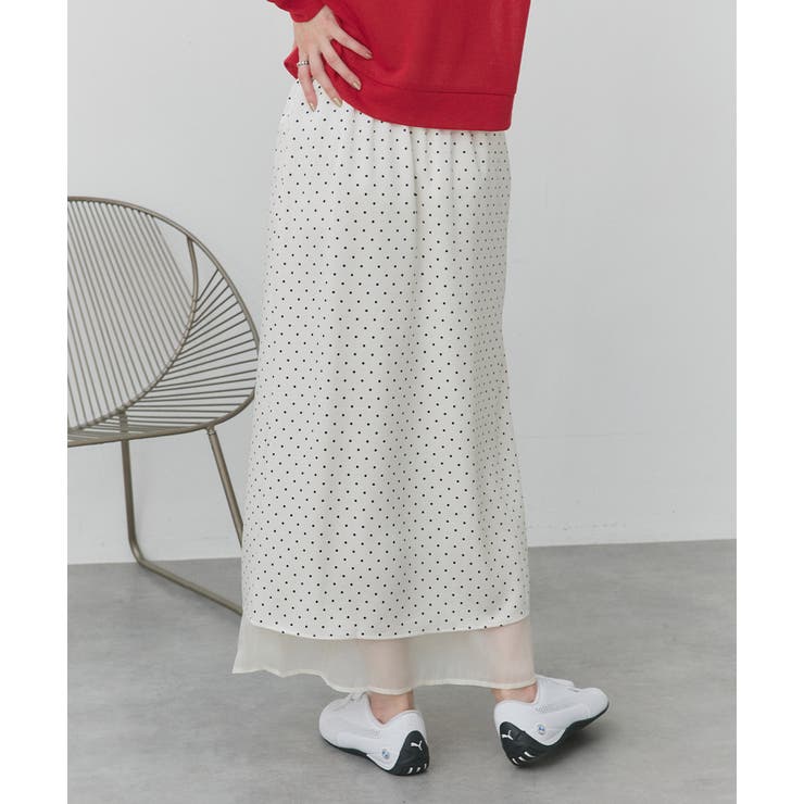 ポルカドットレイヤードナロースカート | ad thie | 詳細画像38 