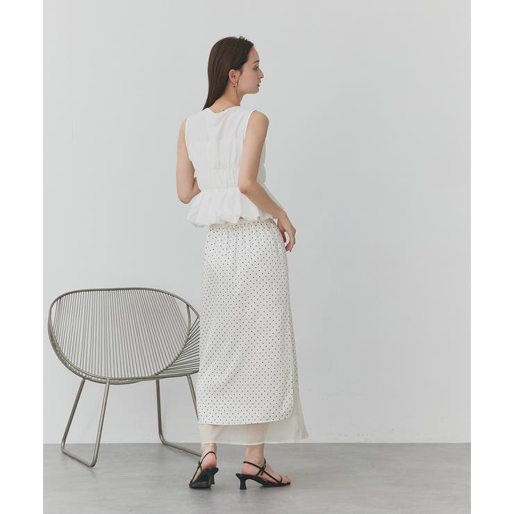 ポルカドットレイヤードナロースカート | ad thie | 詳細画像43 