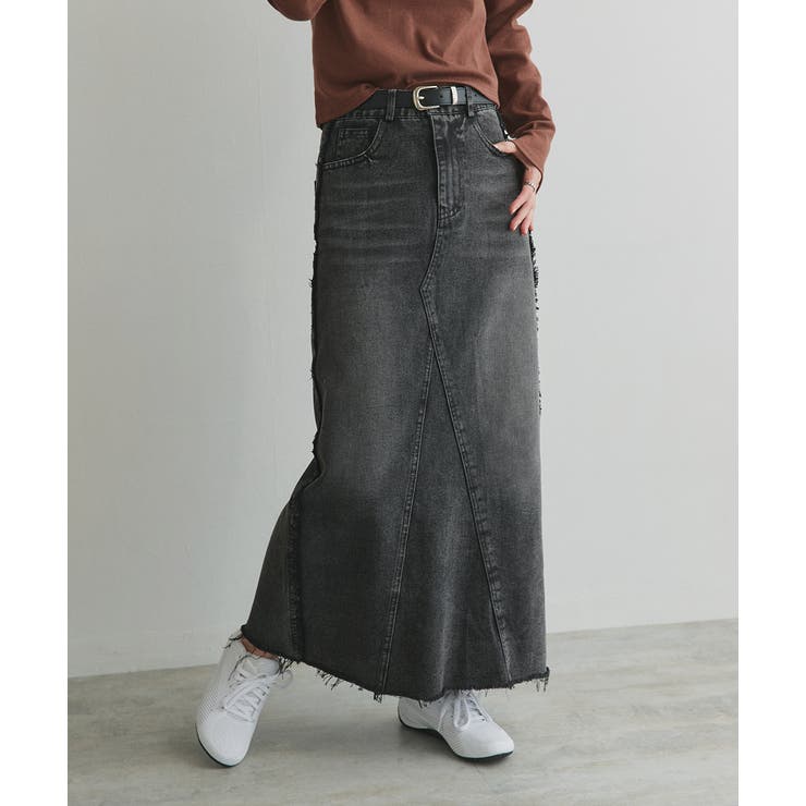 カットオフデニムロングスカート | ad thie | 詳細画像11 