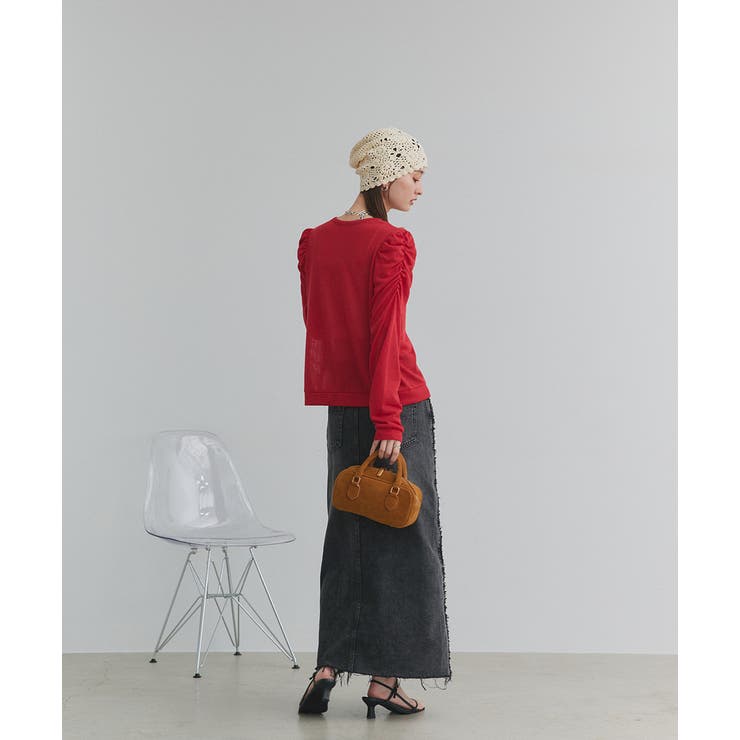 カットオフデニムロングスカート | ad thie | 詳細画像15 