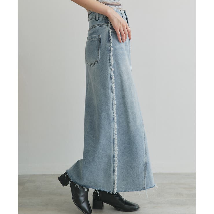 カットオフデニムロングスカート | ad thie | 詳細画像27 