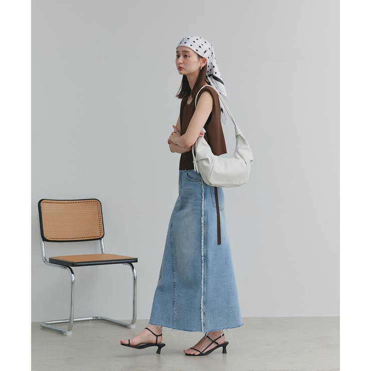 カットオフデニムロングスカート | ad thie | 詳細画像33 