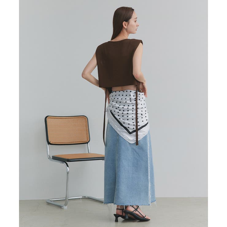 カットオフデニムロングスカート | ad thie | 詳細画像35 