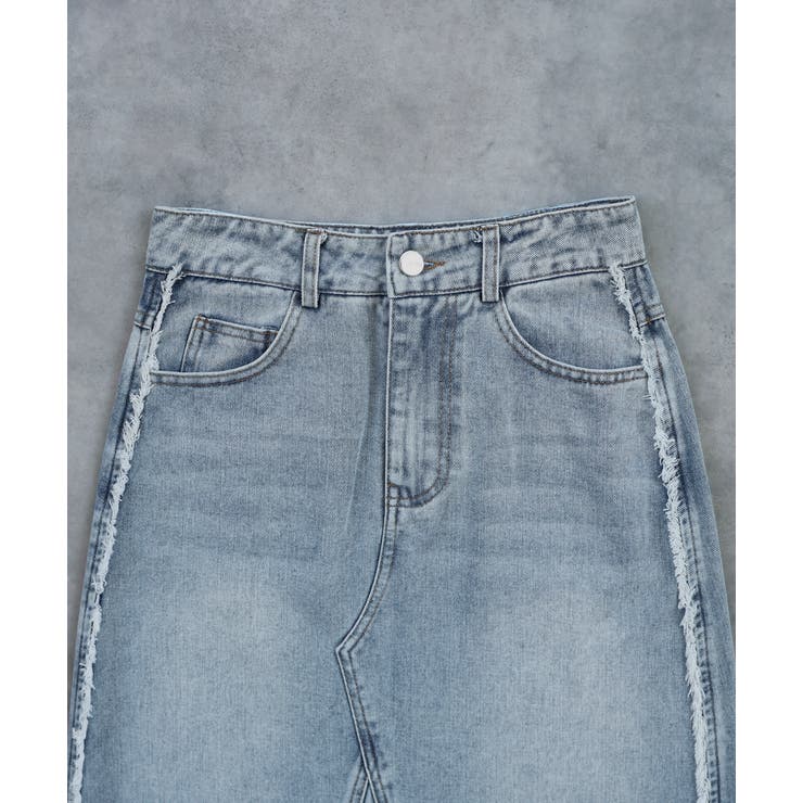 カットオフデニムロングスカート | ad thie | 詳細画像40 