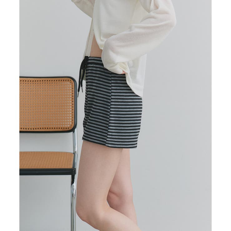 リラックスボーダーショートパンツ | ad thie | 詳細画像12 